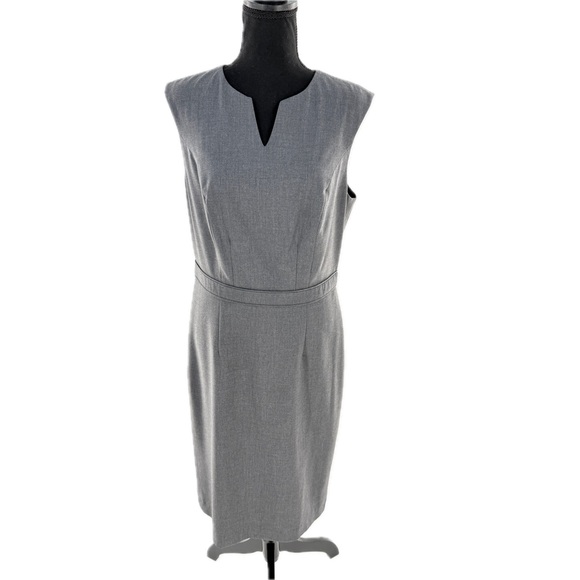 The Limited Collection Charcoal Gray Sheath Dress Notched Neck Size 10 Tall - Picture 1 of 14